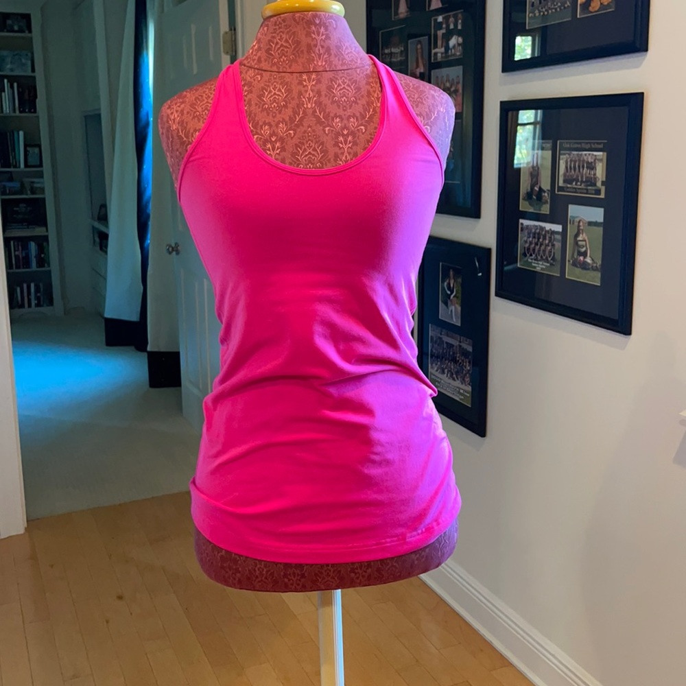 Hot pink lulu lemon tank top